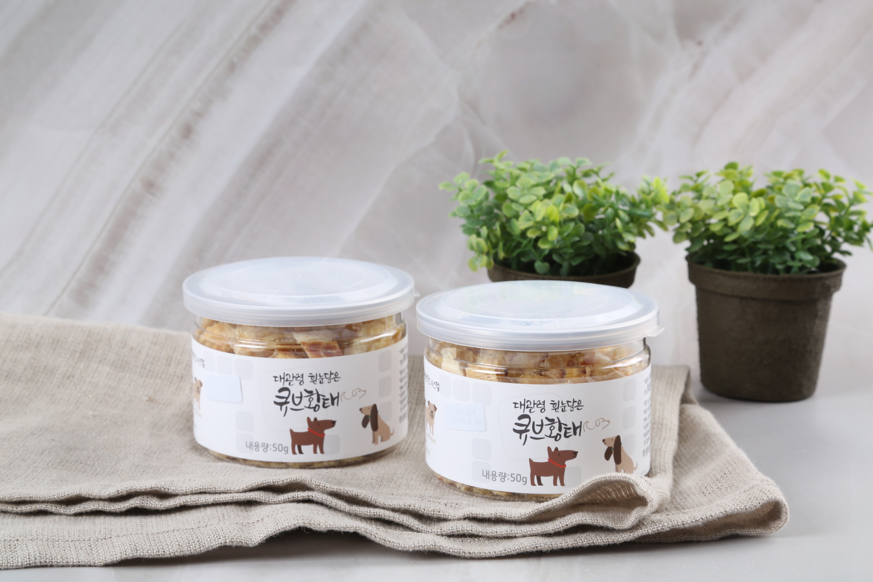 명태마스터,(강원)(반려동물건강간식)흰눈담은 큐브황태50g
